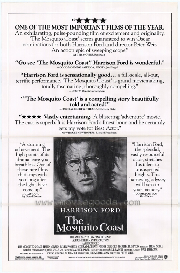 A review of the mosquito coast a film by peter weir